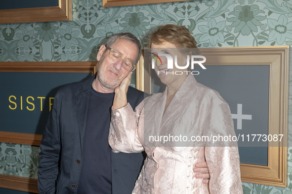 Michael Smiley and Fiona Shaw attend the Apple TV+ ''Bad Sisters'' Season 2 premiere at Metrograph in New York City, USA, on November 12, 20...