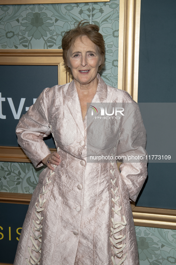 Fiona Shaw attends the Apple TV+ ''Bad Sisters'' Season 2 premiere at Metrograph in New York, USA, on November 12, 2024. 