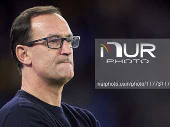 Joseba Etxeberria, Head Coach of SD Eibar, looks on before the LaLiga Hypermotion match between RC Deportivo de La Coruna and SD Eibar at Ab...