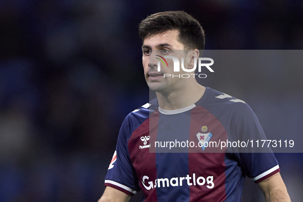 Xeber Alkain of SD Eibar looks on during the LaLiga Hypermotion match between RC Deportivo de La Coruna and SD Eibar at Abanca Riazor Stadiu...