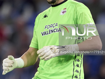 Helton Leite of RC Deportivo de La Coruna looks on during the LaLiga Hypermotion match between RC Deportivo de La Coruna and SD Eibar at Aba...