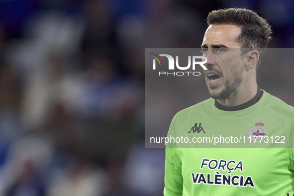 Helton Leite of RC Deportivo de La Coruna reacts during the LaLiga Hypermotion match between RC Deportivo de La Coruna and SD Eibar at Abanc...