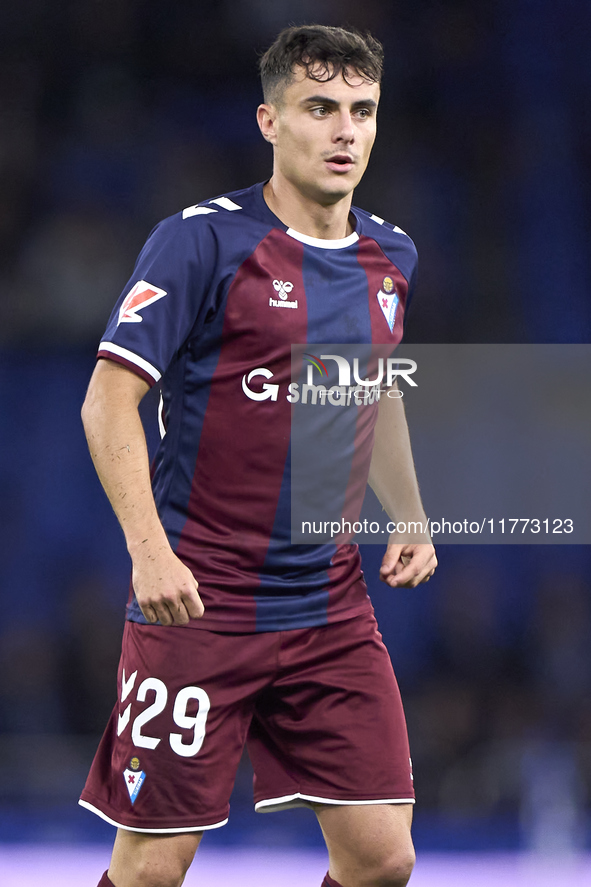 Ander Madariaga of SD Eibar looks on during the LaLiga Hypermotion match between RC Deportivo de La Coruna and SD Eibar at Abanca Riazor Sta...