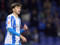 Rafa Obrador of RC Deportivo de La Coruna reacts during the LaLiga Hypermotion match between RC Deportivo de La Coruna and SD Eibar at Abanc...