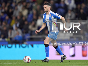 Pablo Vazquez of RC Deportivo de La Coruna is in action during the LaLiga Hypermotion match between RC Deportivo de La Coruna and SD Eibar a...