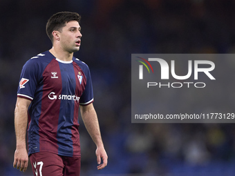 Xeber Alkain of SD Eibar looks on during the LaLiga Hypermotion match between RC Deportivo de La Coruna and SD Eibar at Abanca Riazor Stadiu...