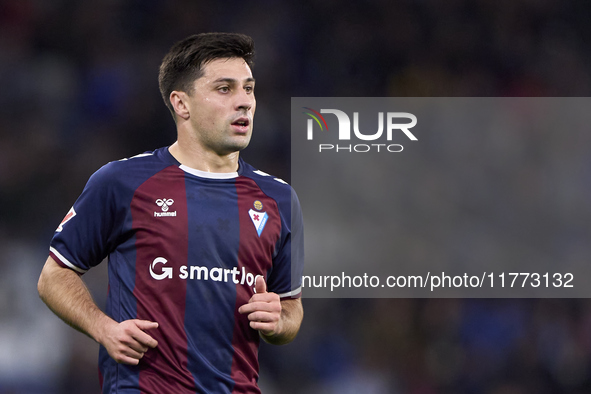 Xeber Alkain of SD Eibar looks on during the LaLiga Hypermotion match between RC Deportivo de La Coruna and SD Eibar at Abanca Riazor Stadiu...