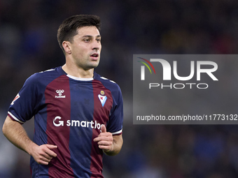 Xeber Alkain of SD Eibar looks on during the LaLiga Hypermotion match between RC Deportivo de La Coruna and SD Eibar at Abanca Riazor Stadiu...