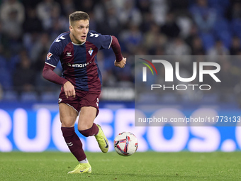 Jose Corpas of SD Eibar is in action during the LaLiga Hypermotion match between RC Deportivo de La Coruna and SD Eibar at Abanca Riazor Sta...