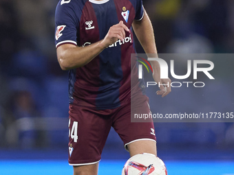 Alvaro Carrillo of SD Eibar is in action during the LaLiga Hypermotion match between RC Deportivo de La Coruna and SD Eibar at Abanca Riazor...