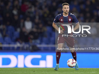 Alvaro Carrillo of SD Eibar is in action during the LaLiga Hypermotion match between RC Deportivo de La Coruna and SD Eibar at Abanca Riazor...