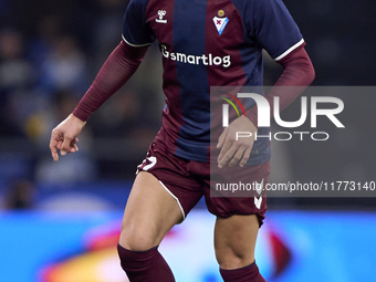 Jose Corpas of SD Eibar is in action during the LaLiga Hypermotion match between RC Deportivo de La Coruna and SD Eibar at Abanca Riazor Sta...