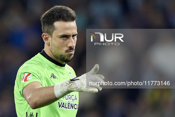 Helton Leite of RC Deportivo de La Coruna reacts during the LaLiga Hypermotion match between RC Deportivo de La Coruna and SD Eibar at Abanc...