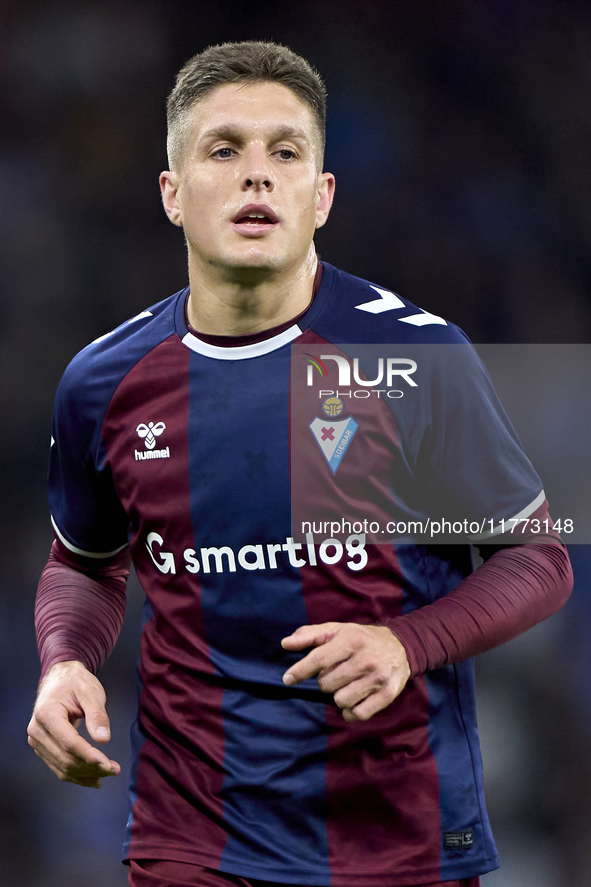 Jose Corpas of SD Eibar looks on during the LaLiga Hypermotion match between RC Deportivo de La Coruna and SD Eibar at Abanca Riazor Stadium...