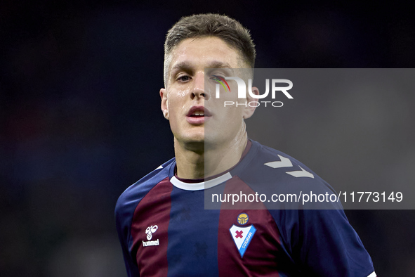 Jose Corpas of SD Eibar looks on during the LaLiga Hypermotion match between RC Deportivo de La Coruna and SD Eibar at Abanca Riazor Stadium...