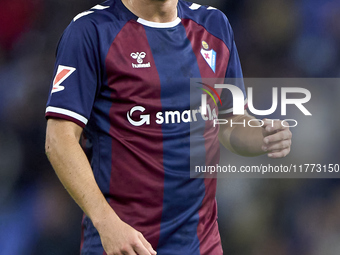 Ander Madariaga of SD Eibar reacts during the LaLiga Hypermotion match between RC Deportivo de La Coruna and SD Eibar at Abanca Riazor Stadi...