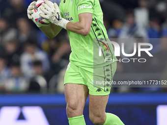 Helton Leite of RC Deportivo de La Coruna is in action during the LaLiga Hypermotion match between RC Deportivo de La Coruna and SD Eibar at...