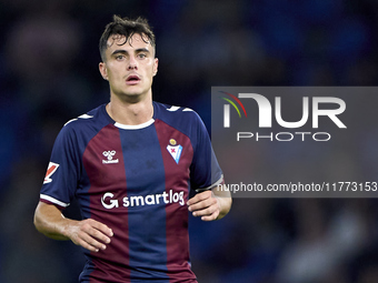 Ander Madariaga of SD Eibar reacts during the LaLiga Hypermotion match between RC Deportivo de La Coruna and SD Eibar at Abanca Riazor Stadi...