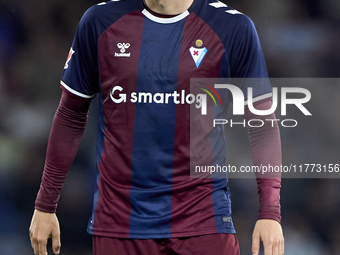 Jorge Pascual of SD Eibar looks on during the LaLiga Hypermotion match between RC Deportivo de La Coruna and SD Eibar at Abanca Riazor Stadi...