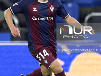 Hodei Arrillaga of SD Eibar is in action during the LaLiga Hypermotion match between RC Deportivo de La Coruna and SD Eibar at Abanca Riazor...