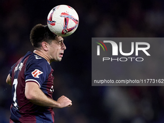 Xeber Alkain of SD Eibar heads the ball during the LaLiga Hypermotion match between RC Deportivo de La Coruna and SD Eibar at Abanca Riazor...