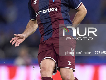 Xeber Alkain of SD Eibar is in action during the LaLiga Hypermotion match between RC Deportivo de La Coruna and SD Eibar at Abanca Riazor St...