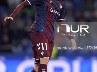 Jorge Pascual of SD Eibar plays during the LaLiga Hypermotion match between RC Deportivo de La Coruna and SD Eibar at Abanca Riazor Stadium...