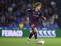 Jorge Pascual of SD Eibar plays during the LaLiga Hypermotion match between RC Deportivo de La Coruna and SD Eibar at Abanca Riazor Stadium...