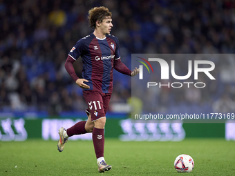 Jorge Pascual of SD Eibar is in action during the LaLiga Hypermotion match between RC Deportivo de La Coruna and SD Eibar at Abanca Riazor S...