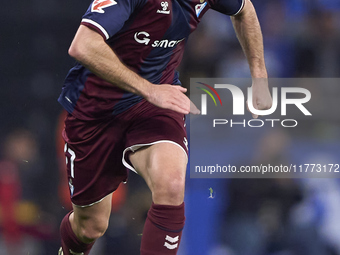 Xeber Alkain of SD Eibar is in action during the LaLiga Hypermotion match between RC Deportivo de La Coruna and SD Eibar at Abanca Riazor St...