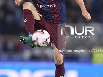 Sergio Alvarez of SD Eibar controls the ball during the LaLiga Hypermotion match between RC Deportivo de La Coruna and SD Eibar at Abanca Ri...