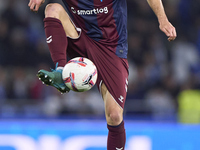 Sergio Alvarez of SD Eibar controls the ball during the LaLiga Hypermotion match between RC Deportivo de La Coruna and SD Eibar at Abanca Ri...