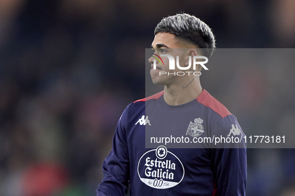 Juan Gauto of RC Deportivo de La Coruna looks on before the LaLiga Hypermotion match between RC Deportivo de La Coruna and SD Eibar at Abanc...