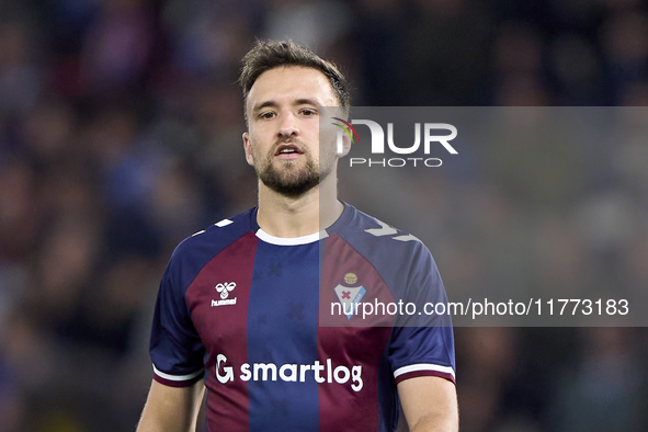 Alvaro Carrillo of SD Eibar looks on during the LaLiga Hypermotion match between RC Deportivo de La Coruna and SD Eibar at Abanca Riazor Sta...