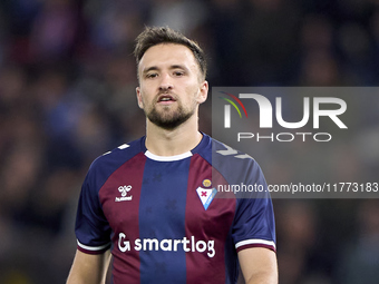 Alvaro Carrillo of SD Eibar looks on during the LaLiga Hypermotion match between RC Deportivo de La Coruna and SD Eibar at Abanca Riazor Sta...