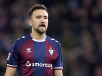 Alvaro Carrillo of SD Eibar reacts during the LaLiga Hypermotion match between RC Deportivo de La Coruna and SD Eibar at Abanca Riazor Stadi...