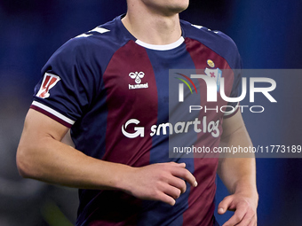 Hodei Arrillaga of SD Eibar looks on during the LaLiga Hypermotion match between RC Deportivo de La Coruna and SD Eibar at Abanca Riazor Sta...