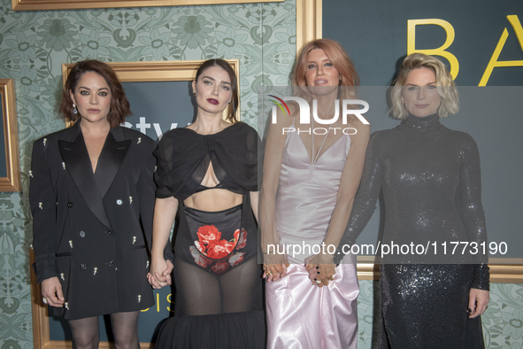 Sarah Greene, Eve Hewson, Sharon Horgan, and Eva Birthistle attend the Apple TV+ ''Bad Sisters'' Season 2 premiere at Metrograph in New York...