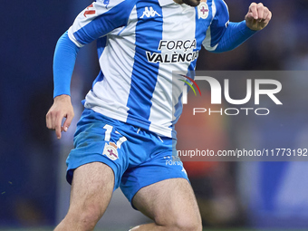 David Mella of RC Deportivo de La Coruna plays during the LaLiga Hypermotion match between RC Deportivo de La Coruna and SD Eibar at Abanca...