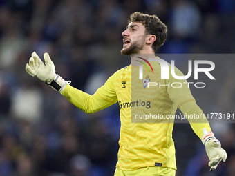 Jonmi Magumagoitia of SD Eibar reacts during the LaLiga Hypermotion match between RC Deportivo de La Coruna and SD Eibar at Abanca Riazor St...