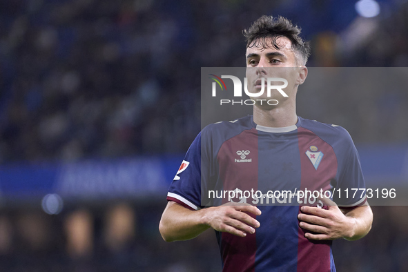 Ander Madariaga of SD Eibar reacts during the LaLiga Hypermotion match between RC Deportivo de La Coruna and SD Eibar at Abanca Riazor Stadi...