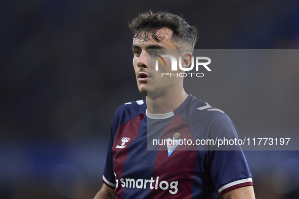 Ander Madariaga of SD Eibar looks on during the LaLiga Hypermotion match between RC Deportivo de La Coruna and SD Eibar at Abanca Riazor Sta...