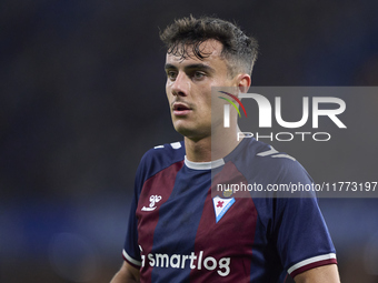 Ander Madariaga of SD Eibar looks on during the LaLiga Hypermotion match between RC Deportivo de La Coruna and SD Eibar at Abanca Riazor Sta...