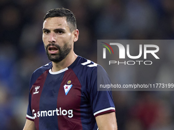 Antonio Puertas of SD Eibar looks on during the LaLiga Hypermotion match between RC Deportivo de La Coruna and SD Eibar at Abanca Riazor Sta...