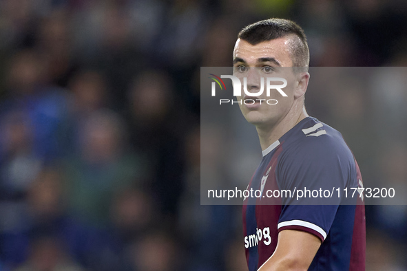 Hodei Arrillaga of SD Eibar looks on during the LaLiga Hypermotion match between RC Deportivo de La Coruna and SD Eibar at Abanca Riazor Sta...