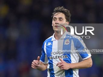 Alex Petxarroman of RC Deportivo de La Coruna looks on during the LaLiga Hypermotion match between RC Deportivo de La Coruna and SD Eibar at...