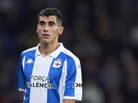 Diego Villares of RC Deportivo de La Coruna looks on during the LaLiga Hypermotion match between RC Deportivo de La Coruna and SD Eibar at A...