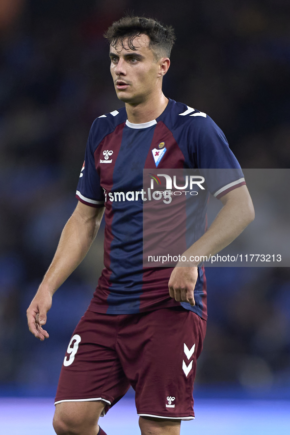 Ander Madariaga of SD Eibar looks on during the LaLiga Hypermotion match between RC Deportivo de La Coruna and SD Eibar at Abanca Riazor Sta...