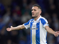 Lucas Perez of RC Deportivo de La Coruna reacts during the LaLiga Hypermotion match between RC Deportivo de La Coruna and SD Eibar at Abanca...