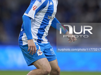 David Mella of RC Deportivo de La Coruna plays during the LaLiga Hypermotion match between RC Deportivo de La Coruna and SD Eibar at Abanca...